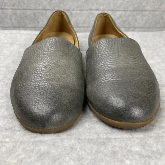 Dansko Gray Leather Flats - Picture 2 of 9